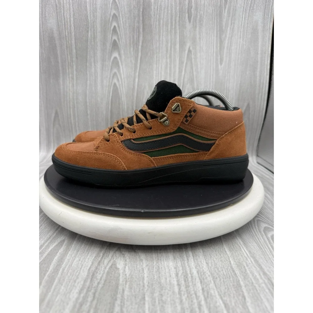Vans Skate Zahba Mid Mens Size 8 Glazed Ginger Brown Green Skateboard Shoes NEW